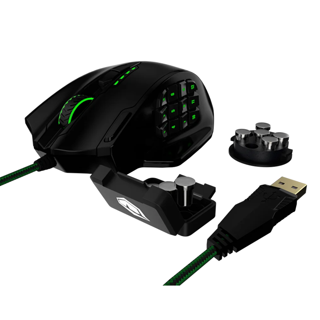 Monster Pusat V8 Gaming Laser Mouse Yeşil Sharaf Electro Store